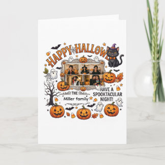 Persoonlijke Halloween-familiedecoratie & kleding Kaart
