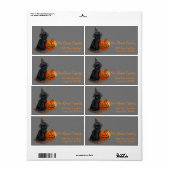 Persoonlijke Halloween-geesten Pompoen Label (Full Sheet)