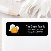 Persoonlijke Halloween-geestenpompoen Etiket (Insitu)