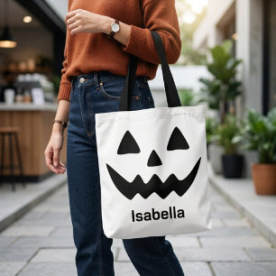 Persoonlijke Halloween Jack O Lantern Pompoen Gezi Draagtas