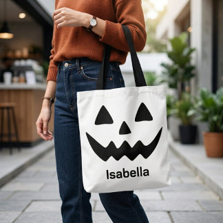 Persoonlijke Halloween Jack O Lantern Pompoen Gezi Draagtas