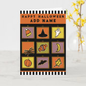 Persoonlijke halloween-kaart van het Kind Kaart (Gele Bloem)