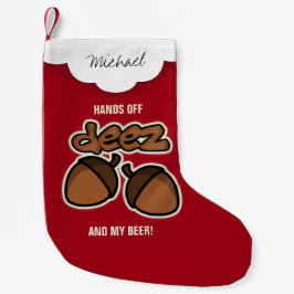 Persoonlijke handen van Deez Nuts en Beer Kleine Kerstsok