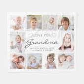 Persoonlijke handgeschreven liefde grootmoeder 10  fleece deken (Voorkant (Horizontaal))