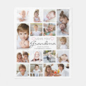 Persoonlijke handgeschreven liefde grootmoeder 15 fleece deken (Voorkant)