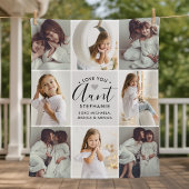 Persoonlijke handgeschreven liefde Je tante 8-foto Fleece Deken