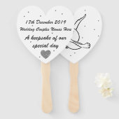 Persoonlijke handheld - verweddenschappen handwaaier (Voorkant en achterkant)