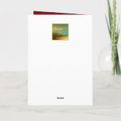 Persoonlijke handtekening rode rozenkaart voor vro feestdagen kaart (Achterkant)