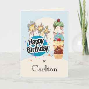 Persoonlijke Happy Birthday Cupcake Kaart