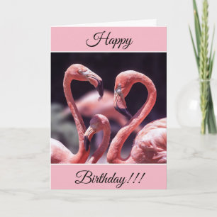 Persoonlijke Happy Birthday Flamingos-kaart Kaart