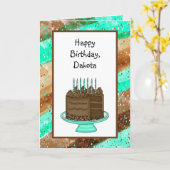 Persoonlijke Happy Birthday Kaart (Gele Bloem)