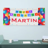 Persoonlijke Happy Birthday Spandoek (Beurs)