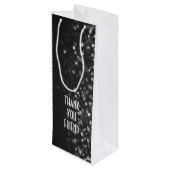 Persoonlijke Happy Birthday-tas - Wijn, glanzend Wijn Cadeautas (Achterkant Gekanteld)