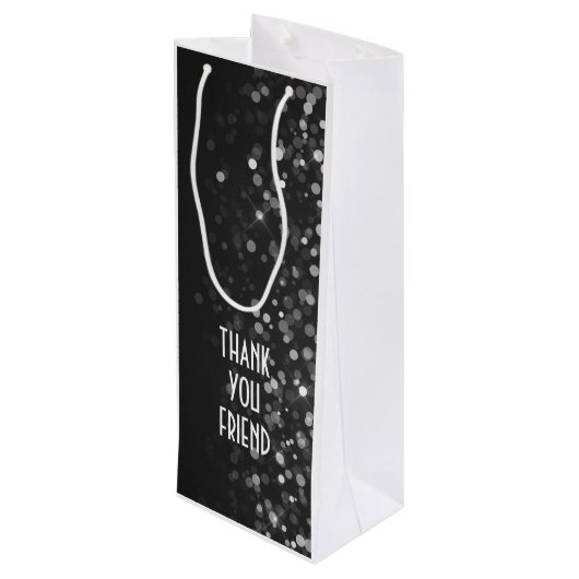 Persoonlijke Happy Birthday-tas - Wijn, glanzend Wijn Cadeautas (Achterkant Gekanteld)