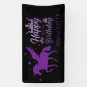 Persoonlijke 'Happy Birthday' Unicorn Banner (Verticaal)