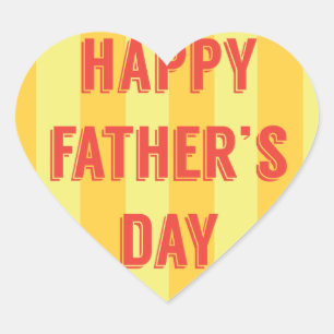 Persoonlijke Happy Fathers Day Heart Sticker