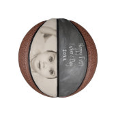 Persoonlijke Happy First Fathers Day Basketbal (Verticaal)