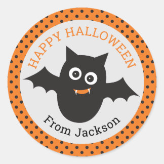 Persoonlijke Happy Halloween Bat Sticker