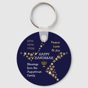 Persoonlijke HAPPY HANUKKAH Sleutelhanger