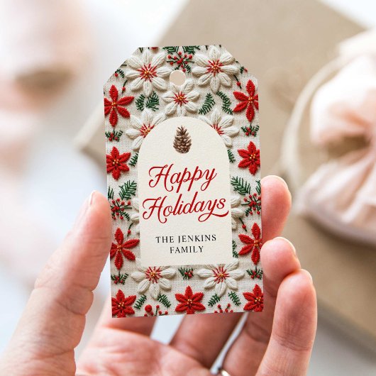 Persoonlijke Happy Holidays Favor Cadeaulabel