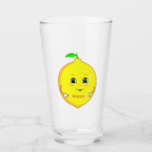 Persoonlijke Happy Lemon & Star Glas (Voorkant)
