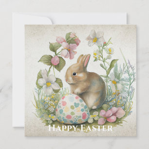 Persoonlijke Happy Paast Bunny met Ei Feestdagenkaart