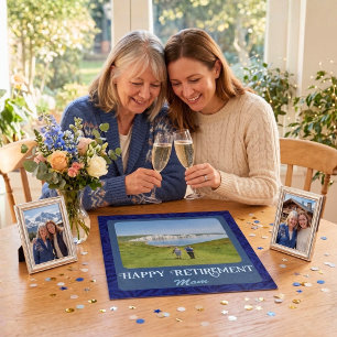 Persoonlijke Happy Retirement cadeaus voor mam Blu Legpuzzel