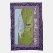 Persoonlijke Happy Retirement cadeaus voor mama Vi Theedoek (Verticaal)