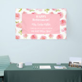 Persoonlijke Happy Retirement Floral Spandoek (Beurs)