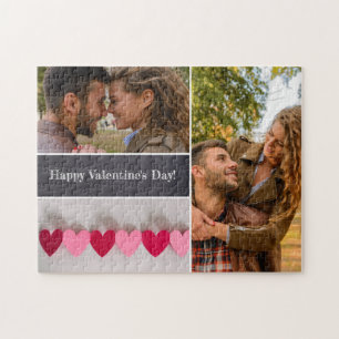 Persoonlijke Happy Valentine's Day Photo Collage Legpuzzel