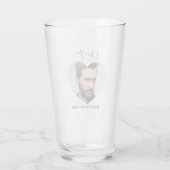 Persoonlijke hartfoto Ik hou van je Glas (Achterkant)