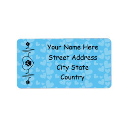 Persoonlijke hartslag hond en hart etiket