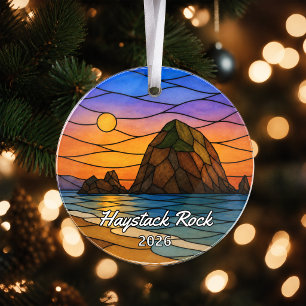 Persoonlijke Haystack Rock Acryl Ornament, op maat Ornament