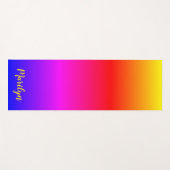 Persoonlijke heldere regenboog ombre yogamat (Voorkant (horizontaal))