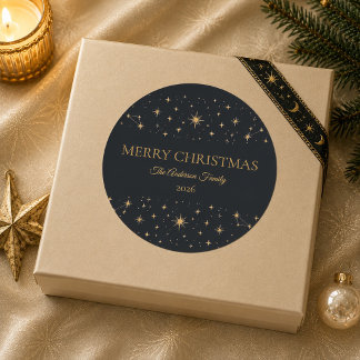 Persoonlijke Hemellichamen Kerst Ronde Sticker