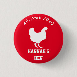 Persoonlijke hen Night Badge Ronde Button 3,2 Cm