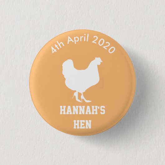Persoonlijke hen Night Badge Ronde Button 3,2 Cm (Voorkant)