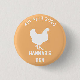 Persoonlijke hen Night Badge Ronde Button 3,2 Cm
