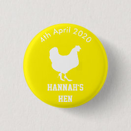 Persoonlijke hen Night Badge Ronde Button 3,2 Cm