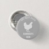 Persoonlijke hen Night Badge Ronde Button 3,2 Cm (Voorkant /achterkant)