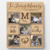 Persoonlijke Herdenking Dierenherinnering 5 Katten Fotoplaat (Voorkant)