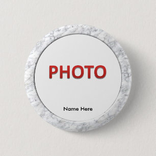 Persoonlijke herdenkingsfoto ronde button 5,7 cm