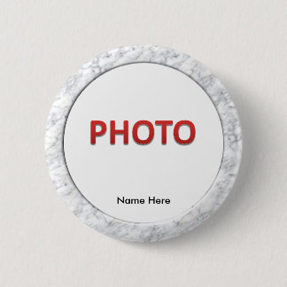 Persoonlijke herdenkingsfoto ronde button 5,7 cm