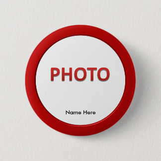 Persoonlijke herdenkingsfoto ronde button 5,7 cm