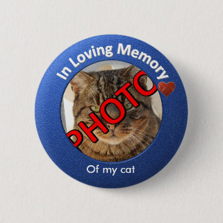 Persoonlijke herdenkingsfoto ronde button 5,7 cm