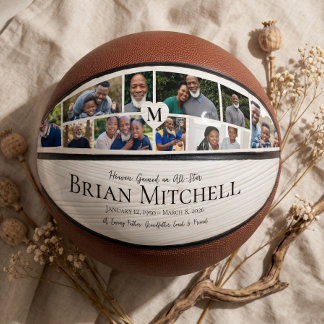 Persoonlijke Herdenkingsfotocollage Aandenken Basketbal