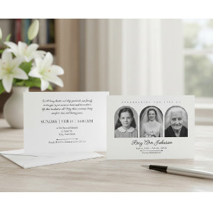 Persoonlijke herdenkingsfoto's uitnodiging