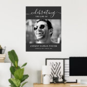 Persoonlijke herdenkingshulde voor overledene  poster (Thuiskantoor)