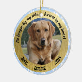 Persoonlijke herdenkingskerst van Dog Keramisch Ornament (Links)