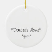 Persoonlijke herdenkingskraker keramisch ornament (Achterkant)